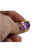 Кольцо Аметист Стерлинговое серебро с покрытием из розового золота Винтаж стиль vrc100rp
